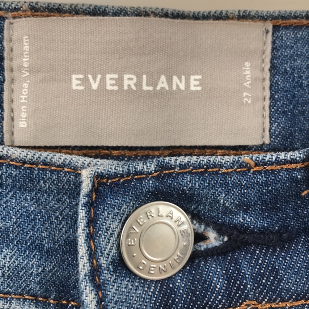 Everlane Ankle Jeans sz 27 ankle excellent condition  medium blue wash 5 pocket - Picture 3 of 10